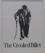 The pub sign. The Crooked Billet, Clapton, Greater London