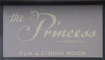 The pub sign. The Princess of Shoreditch, Shoreditch, Central London