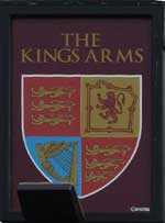 The pub sign. Kings Arms, Caister-on-Sea, Norfolk
