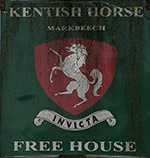 The pub sign. The Kentish Horse, Markbeech, Kent