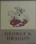The pub sign. George & Dragon, Heighington, Durham