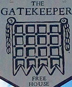 The pub sign. The Gatekeeper (formerly The New Inn), Etchinghill, Kent