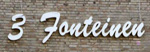 The pub sign. Drie Fonteinen, Beersel, Belgium