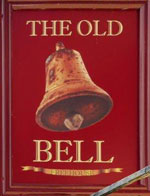 The pub sign. The Old Bell, Saham Toney, Norfolk