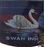 The pub sign. Swan Inn, Sidmouth, Devon