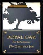 The pub sign. Royal Oak, York, North Yorkshire
