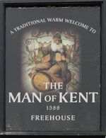 The pub sign. The Man of Kent, East Peckham, Kent