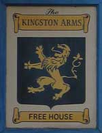 The pub sign. The Kingston Arms, Cambridge, Cambridgeshire