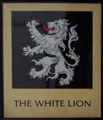 The pub sign. The White Lion, Sawley, Derbyshire