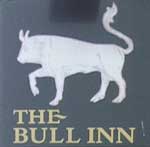 The pub sign. The Bull Inn, Chichester, West Sussex