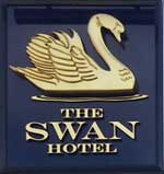 The pub sign. The Swan Hotel, Arundel, West Sussex
