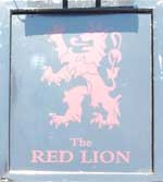 The pub sign. The Red Lion, Arundel, West Sussex