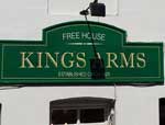 The pub sign. Kings Arms, Arundel, West Sussex