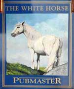 The pub sign. White Horse, Trowse, Norfolk