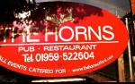 The pub sign. The Horns, Otford, Kent