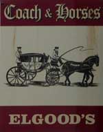 The pub sign. Coach & Horses, Tilney St Lawrence, Norfolk