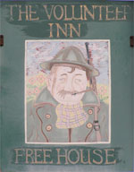 The pub sign. The Volunteer Inn, Ash, Kent