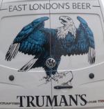 The pub sign. Truman's Brewery, Hackney, Greater London