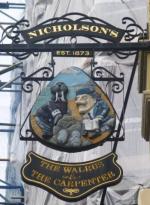 The pub sign. The Walrus & The Carpenter, City, Central London