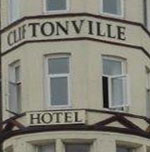 The pub sign. Cliftonville Hotel, Cromer, Norfolk