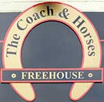 The pub sign. The Coach (formerly The Coach & Horses), Hacklinge, Kent
