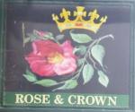 The pub sign. Rose & Crown, Bury St Edmunds, Suffolk