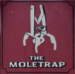 The pub sign. The Moletrap, Stapleford Tawney, Essex