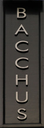 The pub sign. Bacchus, Newcastle-upon-Tyne, Tyne and Wear