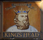 The pub sign. Kings Head, Thetford, Norfolk