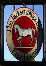 The pub sign. Jackson Stops, Stretton, Rutland