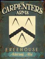 The pub sign. Carpenters Arms, Wighton, Norfolk
