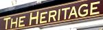 The pub sign. The Heritage, Halfway (Sheppey), Kent