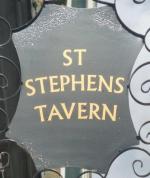 The pub sign. St Stephen's Tavern, Westminster, Central London
