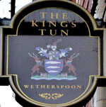 The pub sign. The Kings Tun, Kingston upon Thames, Greater London