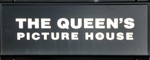 The pub sign. The Queen's Picture House, Waterloo, Merseyside