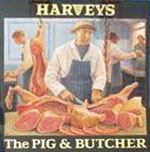 The pub sign. The Pig & Butcher, Five Ash Down, East Sussex