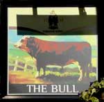 The pub sign. Bull, East Dereham (a.k.a. Dereham), Norfolk