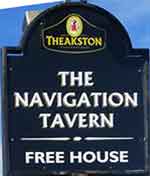 The pub sign. Navigation Tavern, Mirfield, West Yorkshire