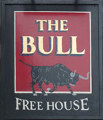 The pub sign. The Bull, Fakenham, Norfolk