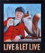 The pub sign. Live & Let Live, Downham Market, Norfolk