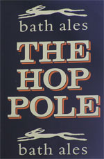 The pub sign. The Hop Pole, Bath, Somerset