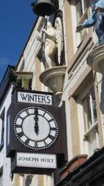 The pub sign. Winter's, Stockport, Greater Manchester