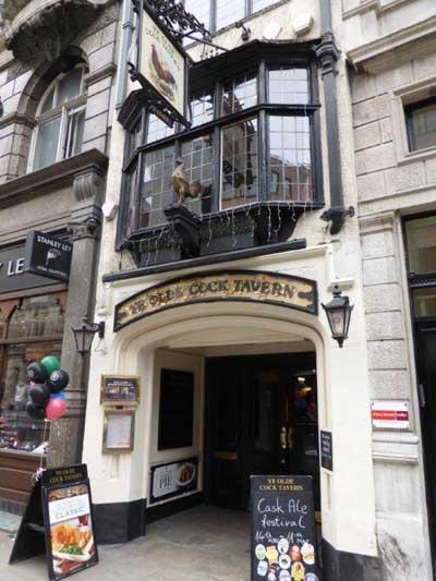 Picture 1. Ye Olde Cock Tavern, Fleet Street, Central London