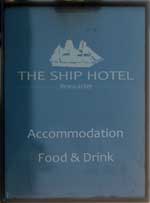 The pub sign. The Ship Hotel, Brancaster, Norfolk