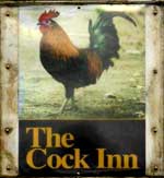 The pub sign. The Cock Inn, Lakenham, Norfolk