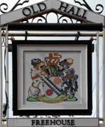 The pub sign. Old Hall, Sandbach, Cheshire