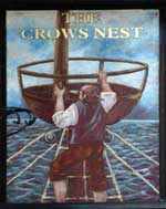 The pub sign. Crows Nest, Crosby, Merseyside
