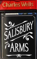 The pub sign. Salisbury Arms, Cambridge, Cambridgeshire