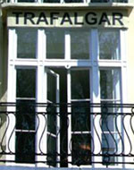 The pub sign. Trafalgar Tavern, Greenwich, Greater London