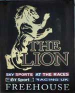 The pub sign. The Lion, Great Yarmouth, Norfolk